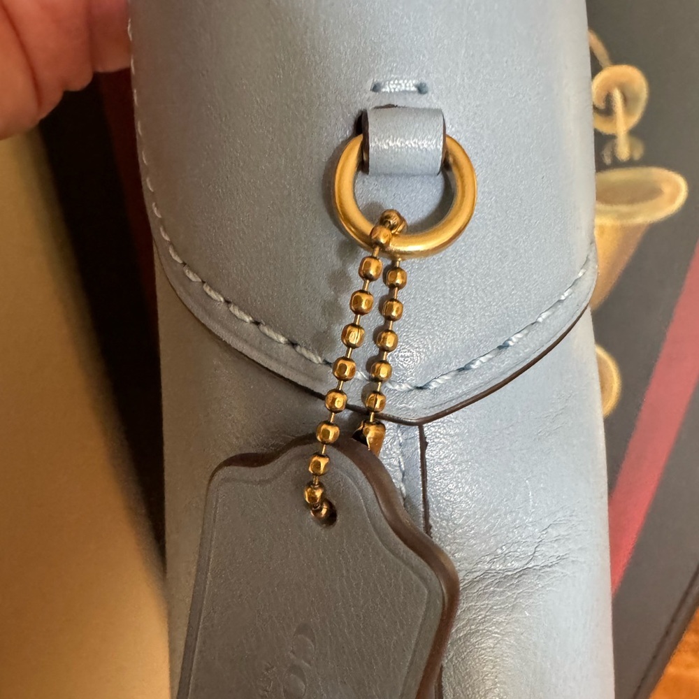 Coach Light Blue Leather Brooklyn 39 Shoulder Bag - Picture 5 of 5